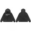 Унисекс Оверсайз Худи с Принтом из Потертого Стиранного Хлопка Уличная Одежда Молодежный Осень