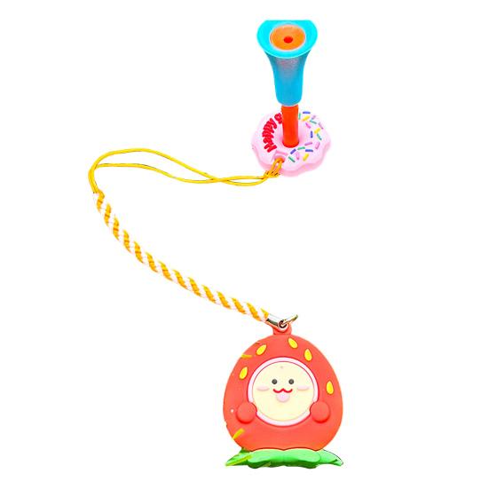 Пластиковый держатель для гольф-ти с защитой от потери, дизайн «пончик», кольцо для гольф-ти с ремешком, мультяшный дизайн фруктов, предотвращение потери ти, аксессуар для гольфа для мужчин и женщин