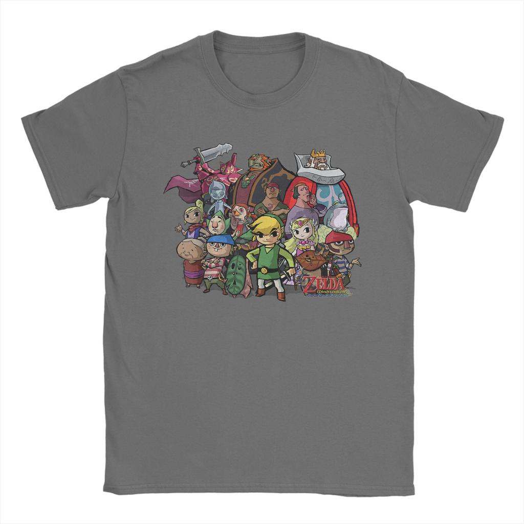 Zeldas The Windwaker Групповое фото Футболки Унисекс 100% Хлопок Смешная Футболка Круглый вырез Футболка с коротким рукавом Одежда Подарок на День Рождения