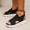 2024 Women Summer Shoes Mesh Fish Platform Sandals Women's Open Toe Wedge Sandals Ladies Light Casual Shoes Zapatillas Muje