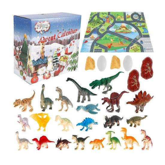 Слепая коробка с динозавром, рождественский адвент-календарь, обратный отсчет на 24 дня с милым сюрпризом в виде динозавра внутри, подарок для друзей, семьи, детей