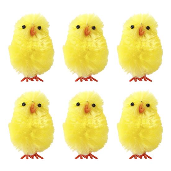 Украшение в виде пасхального цыпленка, желтый ватный шарик, цыпленок, пушистый цыпленок, украшение для домашнего офиса, пасхальная вечеринка, наполнитель пасхальной корзины