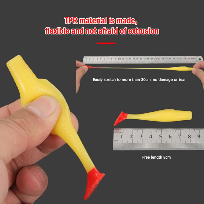 6Pcs Tpr Soft Lure 8 Cm Rubber Fishing Lure Shad Swim Baits Silicone Bait