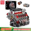 Mould King 10130 Суперкар F488 с двигателем V8 Строительный блок Технический Автомобильный Набор Кирпичей Сборка Автомобиля Двигатель Игрушки Детский Новогодний Подарок