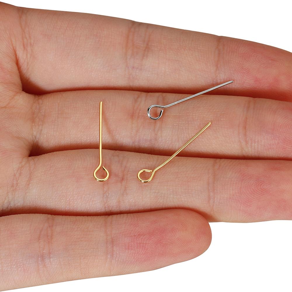 100 шт. 50 шт. Шпилька с головкой из нержавеющей стали DIY Аксессуары для бижутерии Серьги Бусины Шпилька с ушком Плоские шпильки для изготовления ювелирных изделий