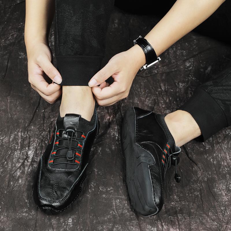 Men's Shoes Trendy Soft Flat Shoes Comfortable Driving Shoes Mens White Loafers