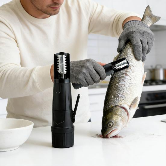 Электрическая чистка рыбы с регулируемой скоростью, электрический удалитель чешуи рыбы, безопасный инструмент для очистки рыбы для кухни и использования на открытом воздухе