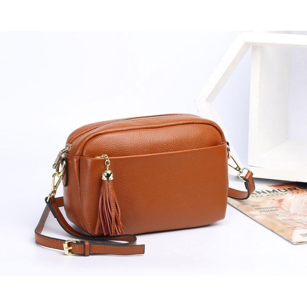 Niche Design Women's Bag Cowhide New Shoulder Crossbody Leather Women's Square Bag Handbag Soft Leather 100 Simple