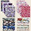 5pcs Handmade Patchwork Cartoon Cotton Fabric Flower Pattern Cloth Japanese Printed Fabric 20*25cm