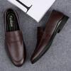 Fashion British Style Men's Genuine Leather Shoes Wear-resistant Soles for Commuting Work Loafers Spring Autumn New Men's Low Top Shoes