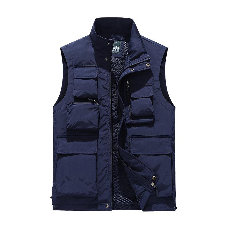 Мужской повседневный многофункциональный жилет, водонепроницаемый, быстросохнущий, для занятий спортом на открытом воздухе, повседневный жилет, куртка большого размера для мужчин
