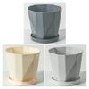 Plant Pot with Drainage Holes Decorative Planter with Matching Saucer Modern Flower Pot for Indoor Outdoor Use Pothos Aloe