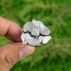 Natural Rainbow Moonstone 925 Silver Flower Adjustable Ring For Girls