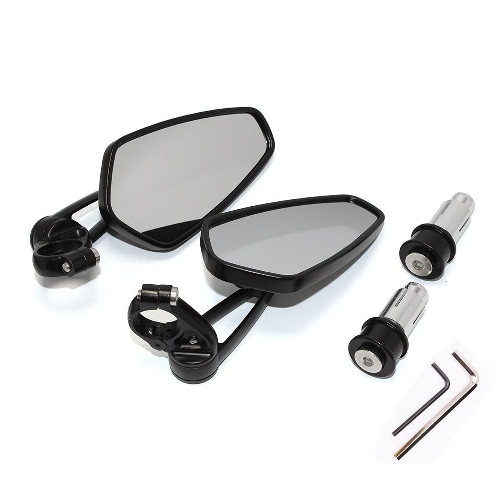 7/8 "22 мм мотоциклетные зеркала заднего вида с ЧПУ, универсальное синее стекло, зеркало для руля скутера, зеркало заднего вида