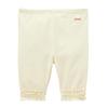 MIKI HOUSE 6-Length Leggings/Spats/Half Pants, Solid Color with Ruffles, for Girls, Baby, Kids, Children's Clothing, Pants, 12-3118-149, 130cm, Ivory