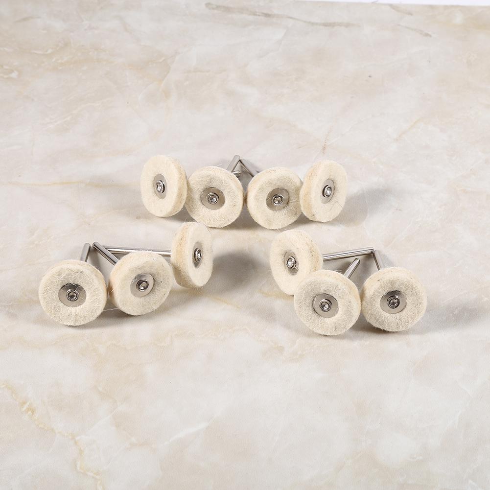 10 шт 25 мм шерстяной войлок полировка шлифовальная дрель шлифовальный круг щетки с ручкой для вращающегося инструмента