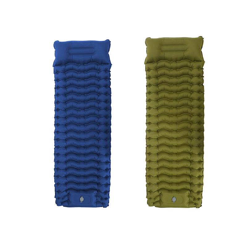 Inflatable Moisture-Proof Camping Sleeping Pad with Splicing Double Mattress Feature