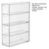 4Pcs Eyeglass Case Storage Organizer Large Capacity Dustproof Transparent Stackable Sunglass Glasses Storage Box with Lid