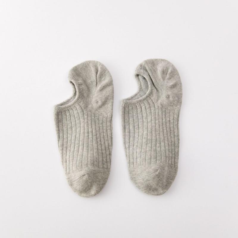 Женские летние тонкие однотонные носки-следки с двойной иглой, не скатывающиеся
