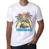 Men’s Vintage Tee Shirt Graphic T Shirt Summer Triangle Trinidad White