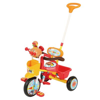 JOYPALETTE Трехколесный велосипед Anpanman Go V 0211 Трехколесный велосипед Anpanman для детей от 1 года и старше, игрушечная ручка со стопором, толкатель, педаль, свободная педаль (буй) 1,5