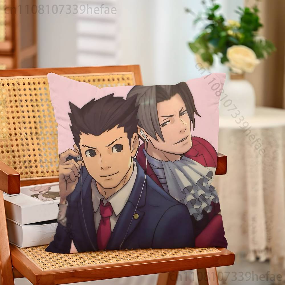 Игровой Чехол на Подушку AAce AAttorney Плюшевые Наволочки Домашний Декор Чехол на Подушку для Дивана Кровати Стула Гостиной