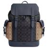 Рюкзак Hudson 30 Classic Monogram Color Block Signature из покрытого холста и кожи Большой мужской рюкзак Угольно-серый Хаки Деним CR335-QBX1V