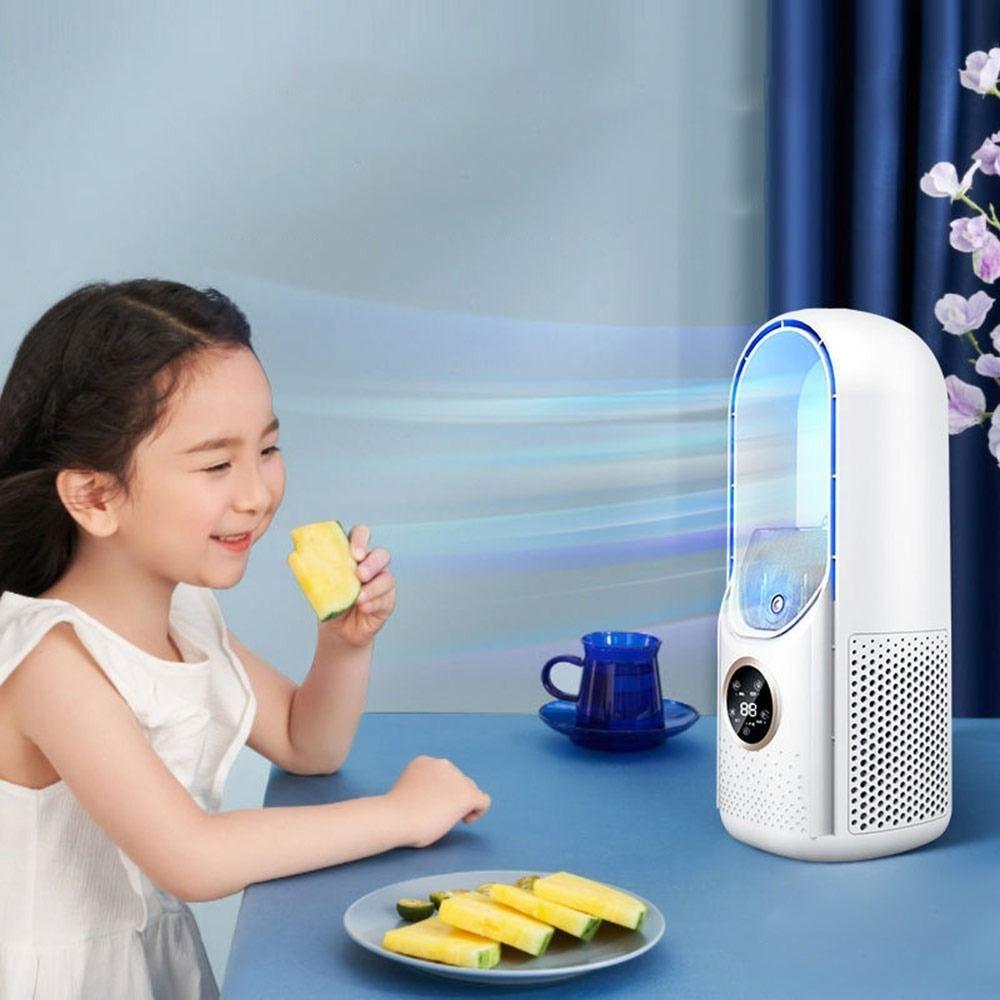 Timer Function Electric Fan 6 Speed Control Leafless Desk Fan New Cooling Humidifier Fan