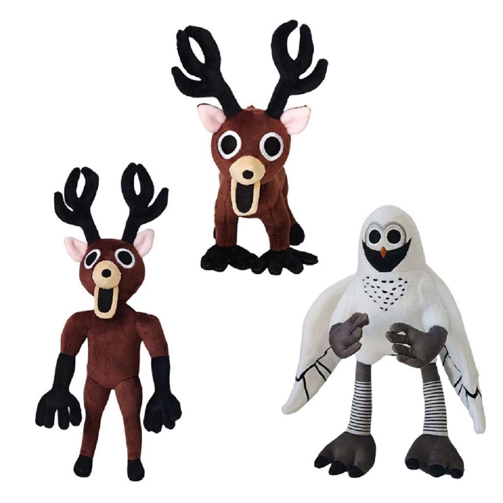 25/40cm 99 Nights Cartoon In The Forest Deer Plush Toys Cotton Owl Deer Monster Stuffed Doll Anime Animal for Kids Birthday Gift Halloween Gifts