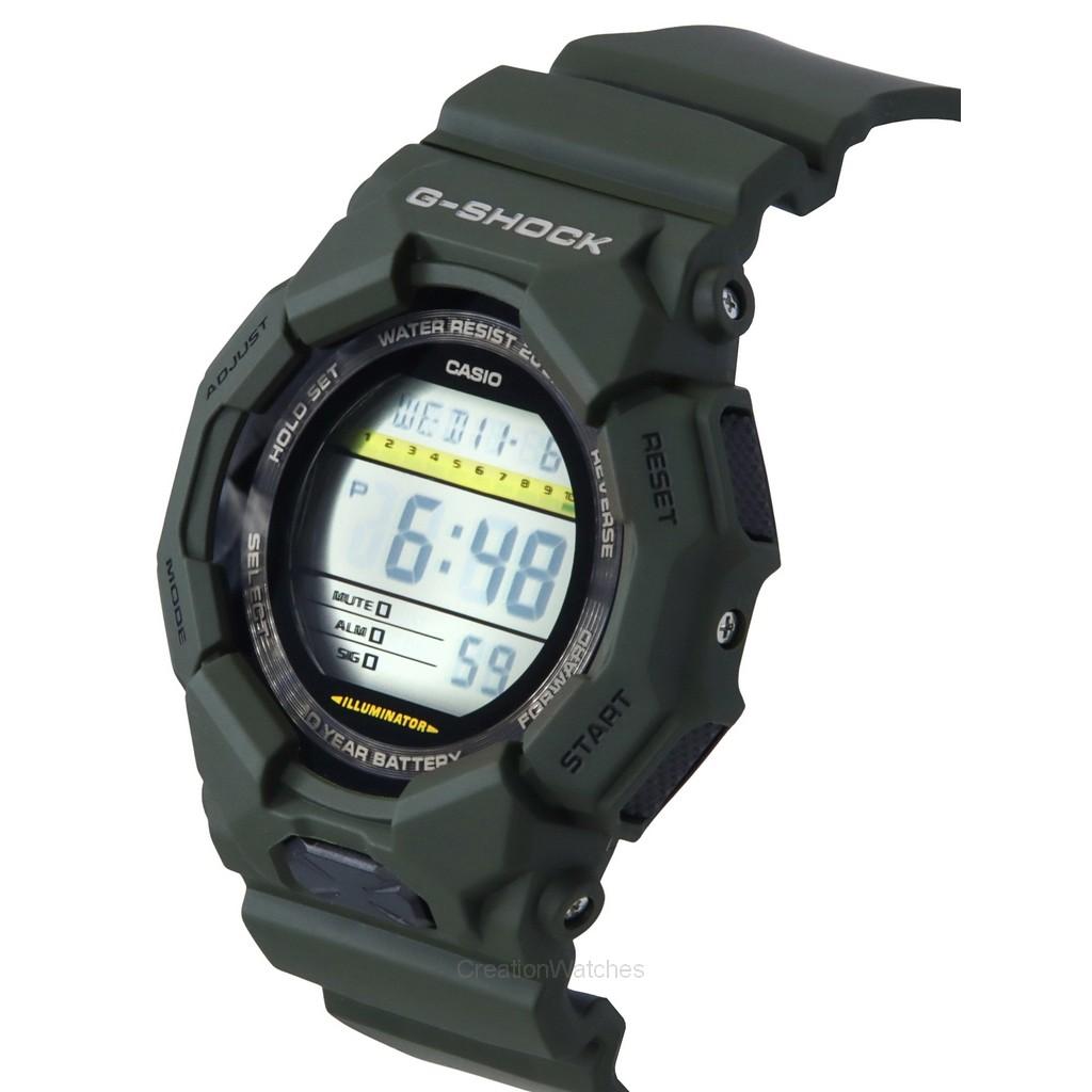 Casio G-Shock Digital Bio-Based Green Resin Remesh Black Dial Quartz GD-010-3 200M Мужские часы
