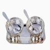 Handmade Set of  German Silver Cups with Tray and Spoon In Beautiful Gift Box and Bag