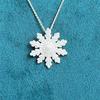 Новый рождественский женский кулон со снежинкой цвета: золото, серебро, белый цвет, ювелирное ожерелье - модная универсальная цепочка на воротник, оптовая продажа