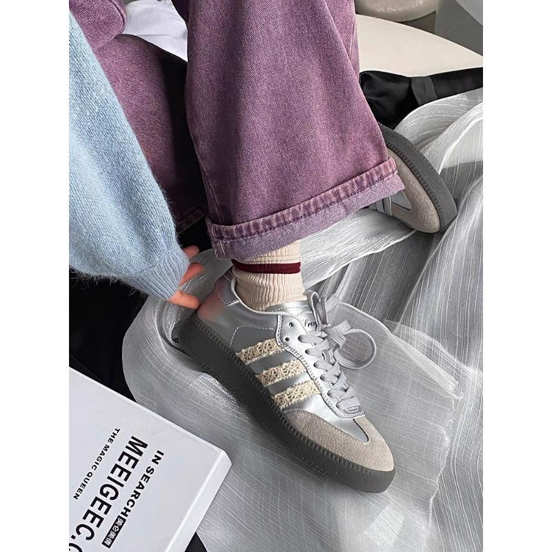 Retro Lace Edged Sneakers Popular In Spring and Autumn German Training Casual Shoes Simple and Minimalist