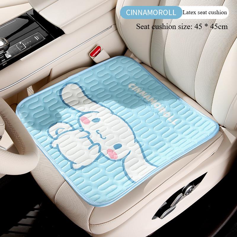 Sanrio Kuromi Car Seat Cushion Summer Ventilation Breathable Latex Cooling Pad for Vehicle Seats Comfortable Support