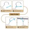 uxcell 40Pcs Clothes Hanger Windproof Plastic Strip Hook, Anti-Slip Off Windproof Fixed Buckle, Anti-Drop Strips Hanger Fixation for Outdoor Indoor