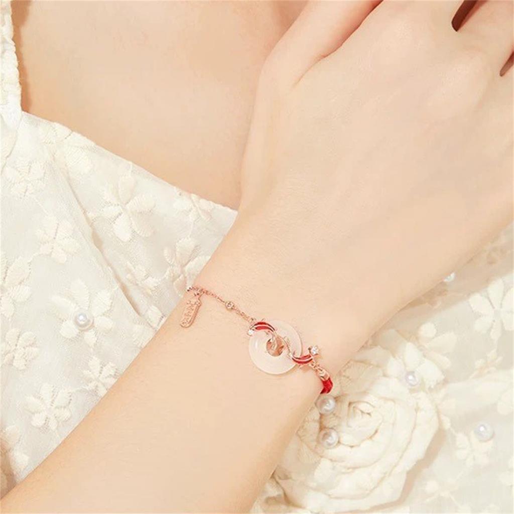 Браслет из нефрита Хэтянь, Веревочный браслет, Красная нить, Рыба