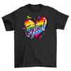 Pride_12 Rainbow Heart T-shirt - Spread Love and Rainbows Everywhere! Funny Unisex