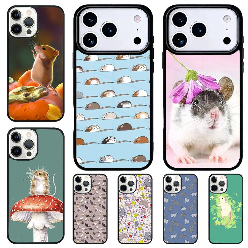 Мягкий ударопрочный чехол для телефона с рисунком мыши и крысы для iPhone 17 Air 16e 15 11 12 14 13 Pro Max Чехол Coque