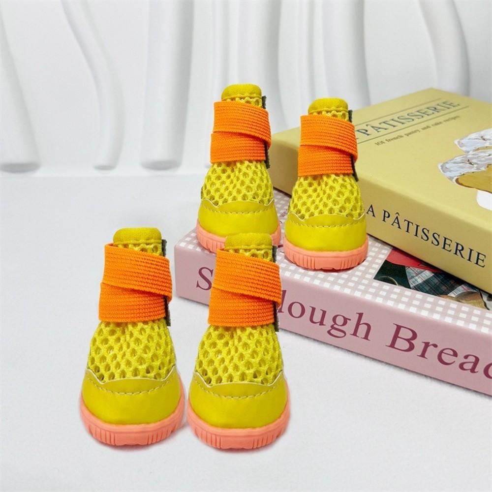 Anti-Slip Small Dog Shoes Breathable Mesh Dog Sandals Fashion Anti-Slip Shoes For Teddy Bichon