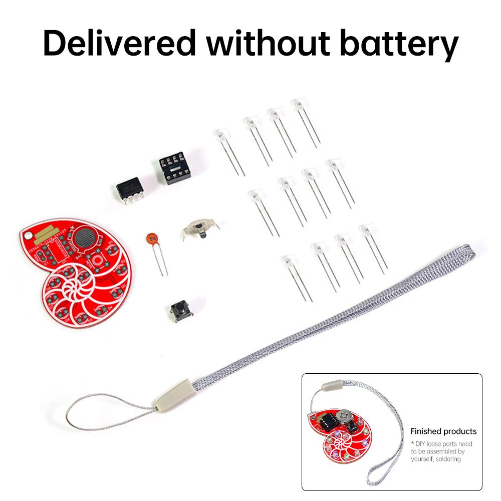 DIY LED Seashell Design SMD SMT Electronic Kit With Lanyard for Soldering Practice Learning DIY Gifts Electronic Kit