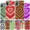 Fashion Purple Heart Swirl Circle Cover Phone Case For Xiaomi Redmi Note 10 Pro Max 10S 9 9S 9T 8 8T 11T 11S 11 5G 11E 7 6 5 4X