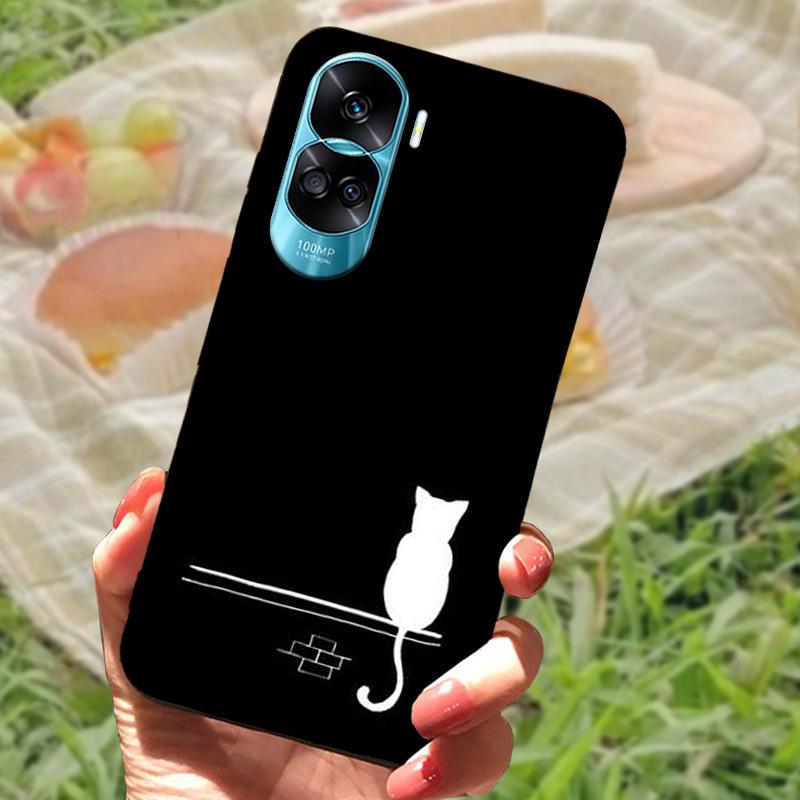 Чехол для Honor 90 Lite Honor90 Pro Силиконовый Расписной Мягкий Черный Чехол для Телефона Huawei Honor 90 Pro Оболочка 90Lite 5G Funda Coque