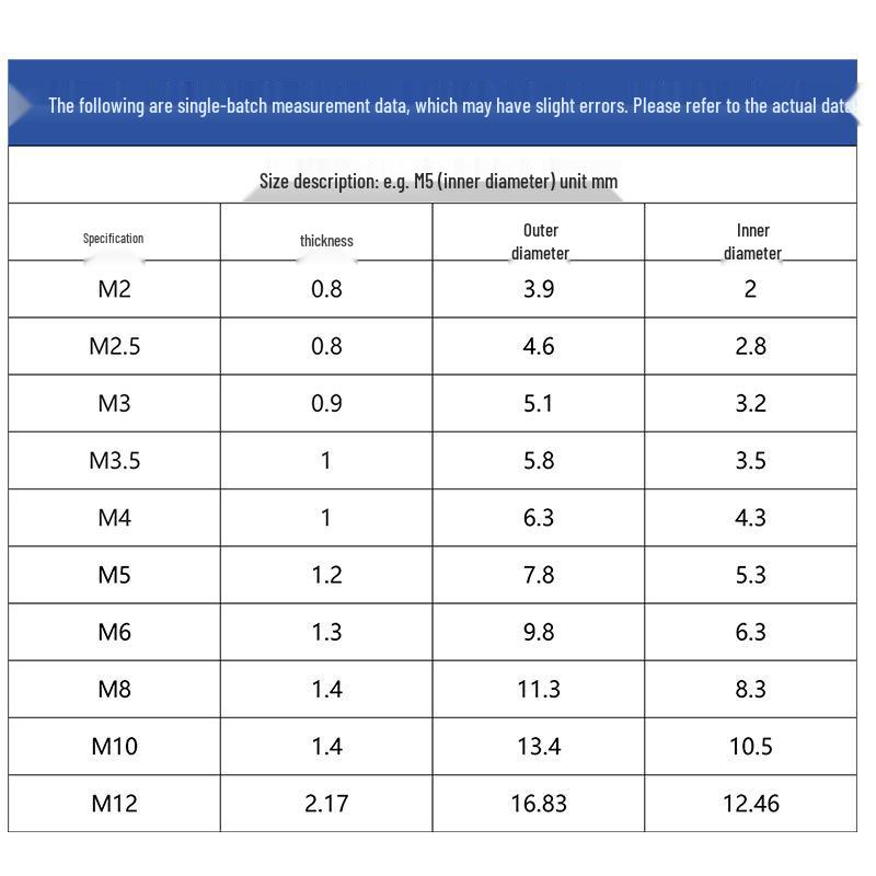 Carbon Steel Nickel-Plated Open Spring Washer M5-M24 - Thin Elastic Design