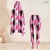 Women Plus Size Striped Printed Hooded Long Sleeve High Low Top Fitted Pants Two Piece Set