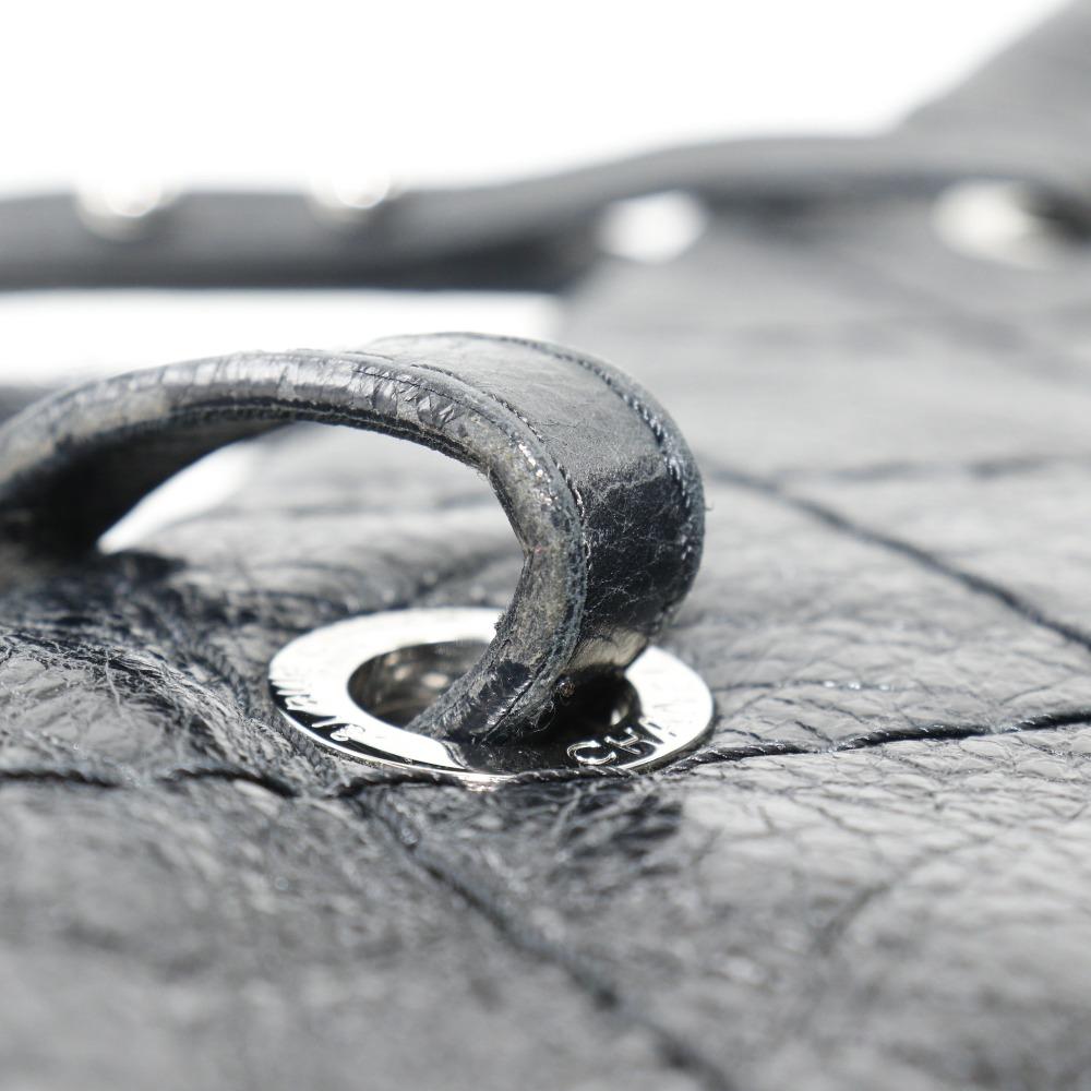 Chanel Нагрузка Сумка-тоут A48019 COCO Mark черная кожа Женская Б/У