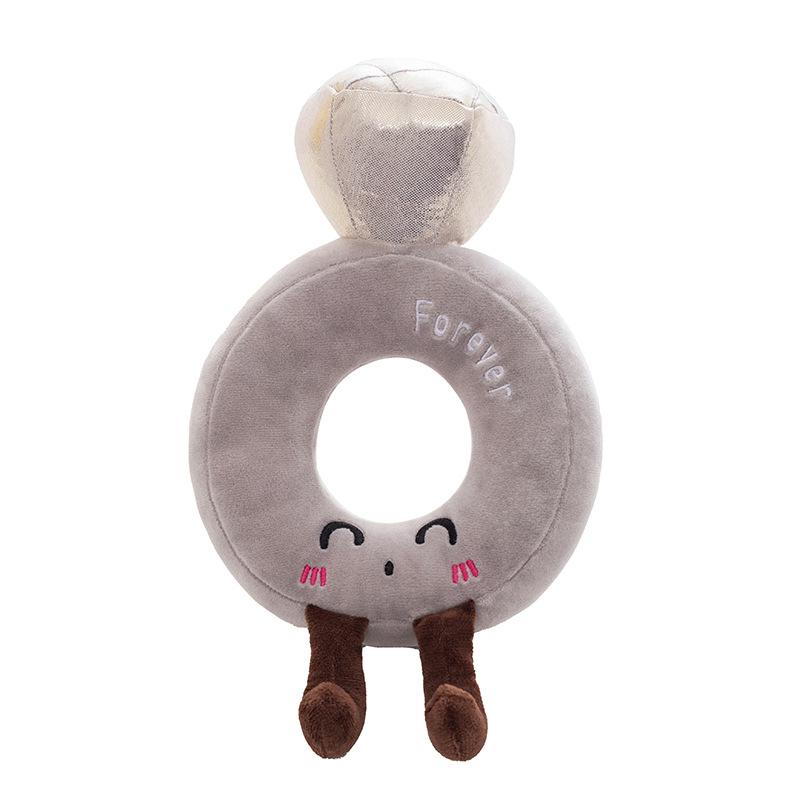 Плюшевая игрушка Кукла любви Конверт для девочек на кровати Кукла Бриллиантовое кольцо Украшения 8 дюймов Кукла для игрового автомата