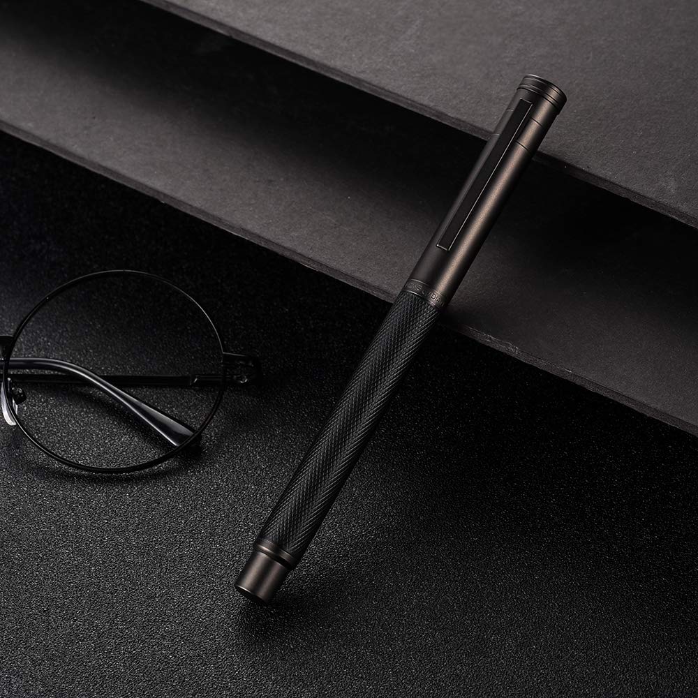 Перьевая ручка Black Forest, специальное перо, тонкое, среднее, жирное, металлическая подарочная коробка, Hongdian (0,7-1,2 мм)