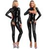 Женский сексуальный ажурный латексный комбинезон из ПВХ, костюм, нижнее белье, полный боди, клубная одежда, комбинезоны