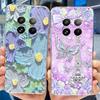 For Realme 12 Pro Plus  Back Case Clear Silicone Soft Bumper Funda Women Fashion Flower Jelly Pattern Cover Realme 12 Pro Pro+