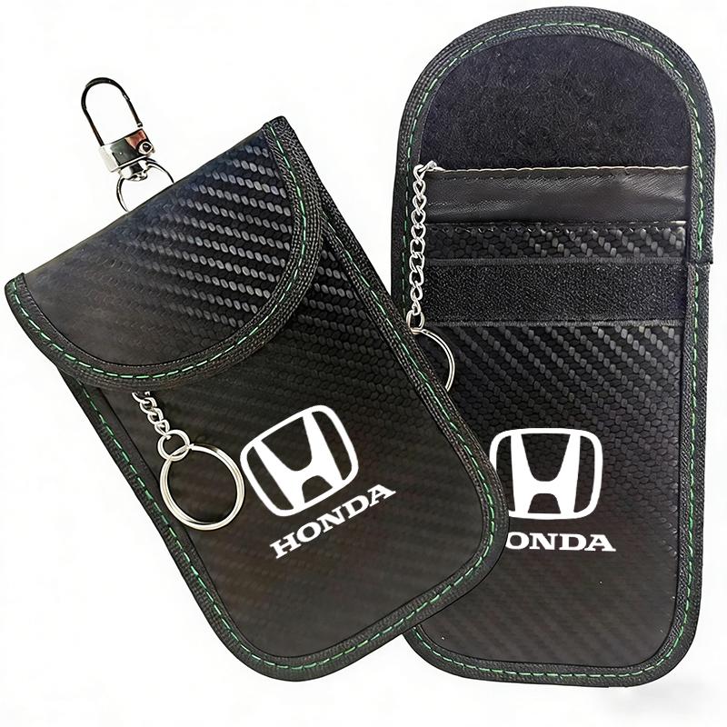 CLVRX1 Car Key Case Signal Blocker Bag RFID Shielding Pocket For Honda Civic XR-V CR-Z CRV HRV City Accord Legend Jazz RR VTi Fit